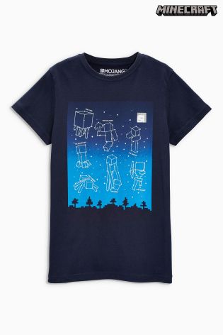 Navy Minecraft T-Shirt (4-14yrs)